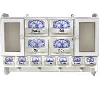 gewürzregal, groß  windmühle in blau